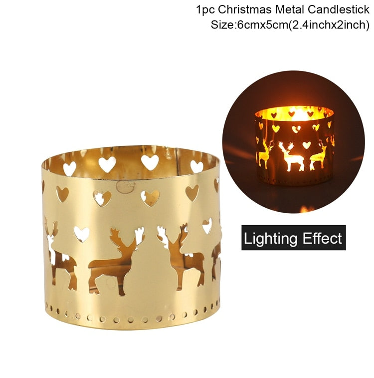 Christmas Rotary Candle Holder Merry Christmas Decoration for Home - foxberryparkproducts