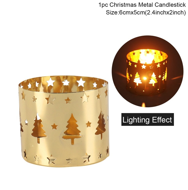 Christmas Rotary Candle Holder Merry Christmas Decoration for Home - foxberryparkproducts