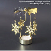 Christmas Rotary Candle Holder Merry Christmas Decoration for Home - foxberryparkproducts