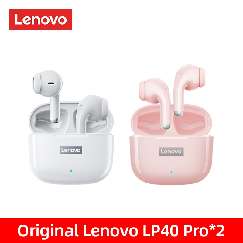 Original Lenovo LP40 Pro TWS Earphones Wireless Bluetooth 5.1 Sport Noise Reduction Headphones Touch Control 250mAH 2022 New - foxberryparkproducts