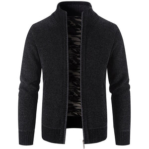 Mens Sweaters Autumn Winter New Wool Keeps Warm Zipper Cardigan