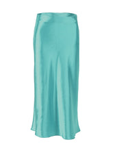 Solid Purple Satin Silk Skirt Women High Waisted Summer Long Skirt - foxberryparkproducts