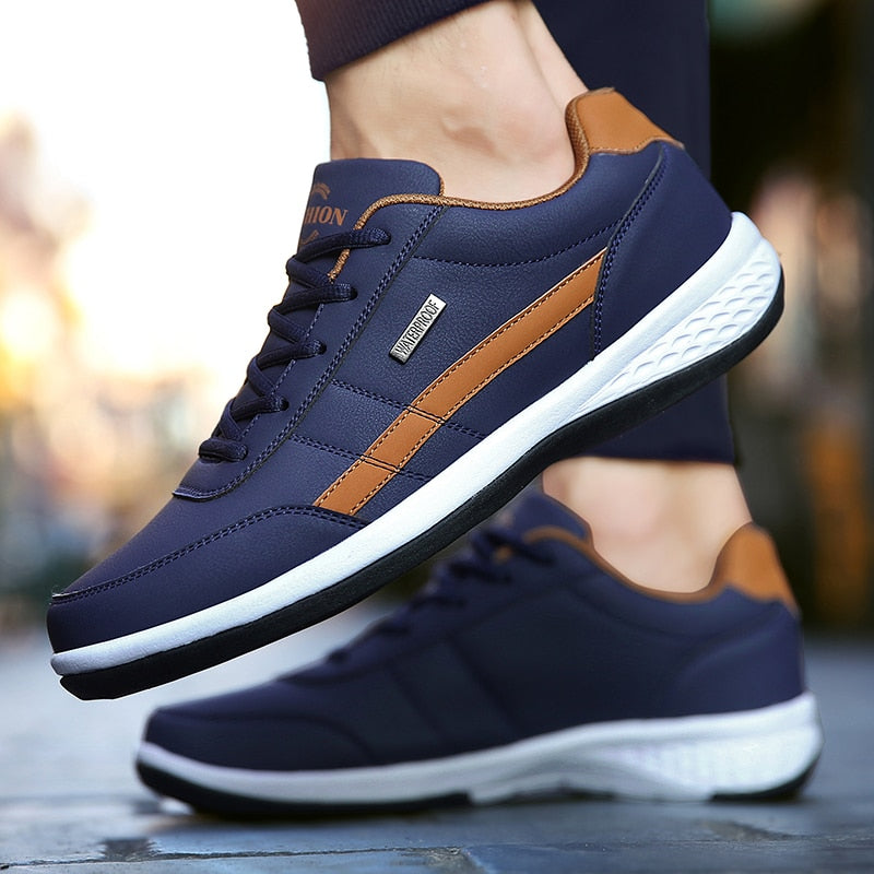Leather Men Shoes Sneakers Trend Casual Shoe Italian Breathable Leisure