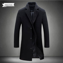 Load image into Gallery viewer, Autumn and Winter Long Cotton Coat New Wool Blend Casual Business Fashion
