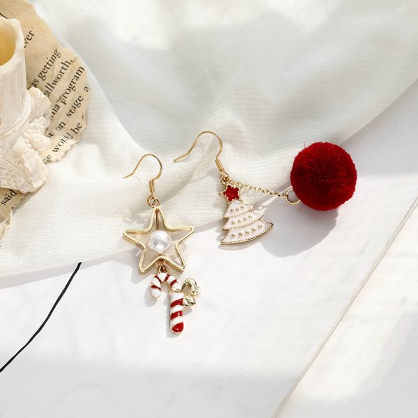 2022 New Zircon Christmas Tree Earrings for Women Shiny Rhinestone Snowflake Stud Earring Fashion Jewelry New Year Gifts - foxberryparkproducts