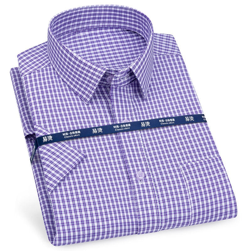 Mens Short Sleeve Shirt Business Casual