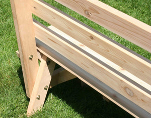 Creekvine Designs Cedar Picnic Table with Backed Benches 6Ft - foxberryparkproducts