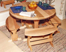 Load image into Gallery viewer, Creekvine Designs 35&quot; Cedar Round Trestle Dining Set - foxberryparkproducts
