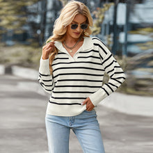 Load image into Gallery viewer, Striped Knitted Jumper Oversize Sweater - foxberryparkproducts
