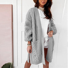 Load image into Gallery viewer, Casual Solid Color Twist Knit Cardigans - foxberryparkproducts
