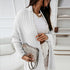 Deep V Neck Knitted Sweater - foxberryparkproducts
