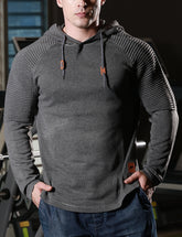 Slim fit Men Pullover Hoodie Solid Color Casual Male Long Sleeve Hoodie - foxberryparkproducts