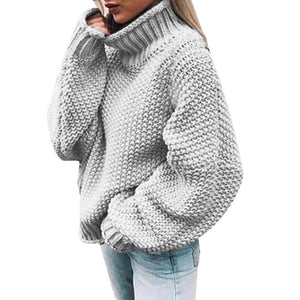 Comfortable Knitted Turtleneck Sweater - foxberryparkproducts