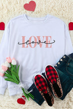 Load image into Gallery viewer, LOVE Round Neck Dropped Shoulder Sweatshirt
