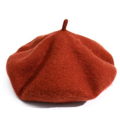 Autumn Winter Hat 100%  Wool Thick  Berets French Artist Beret - foxberryparkproducts