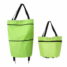 Load image into Gallery viewer, Folding Shopping Pull Cart Trolley Bag With Wheels Foldable Shopping Bags  Reusable Grocery Bags Food Organizer Vegetables Bag - foxberryparkproducts
