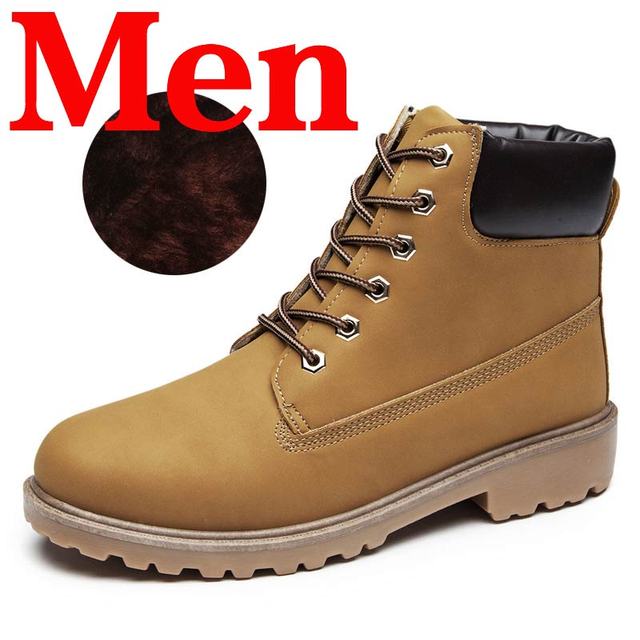 Winter Men Boots PU Outdoor Snow Ankle Boots - foxberryparkproducts