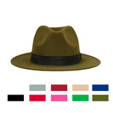 Vintage Unisex Wool Jazz Fedora Hat for Women and Men - foxberryparkproducts