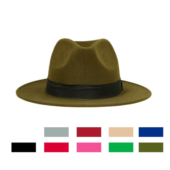 Vintage Unisex Wool Jazz Fedora Hat for Women and Men - foxberryparkproducts