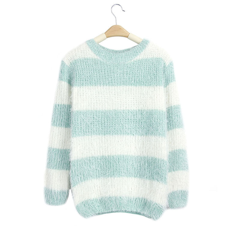 New Women's Sweater Sweater Loose Round Neck Pullover Bottoming Sweater - foxberryparkproducts
