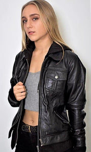 Annalise Womens Leather Jacket - foxberryparkproducts