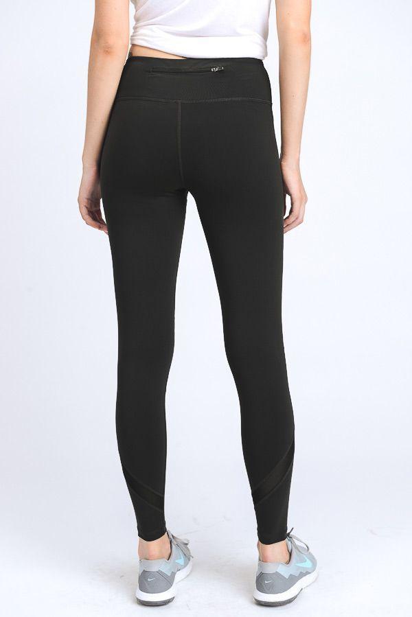 Cross Mesh Panels Pocket Full Leggings - foxberryparkproducts