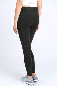 Cross Mesh Panels Pocket Full Leggings - foxberryparkproducts
