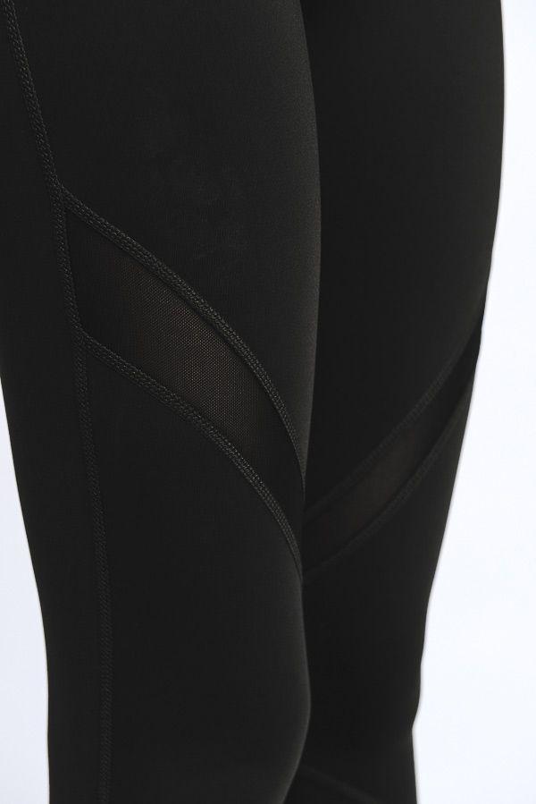 Cross Mesh Panels Pocket Full Leggings - foxberryparkproducts
