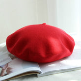 Autumn Winter Hat 100%  Wool Thick  Berets French Artist Beret - foxberryparkproducts