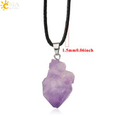 Irregular Natural Healing Stone Necklace Pendants - foxberryparkproducts