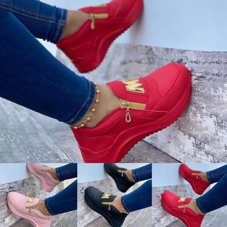 Women Casual Platform Sneakers - foxberryparkproducts
