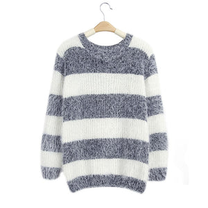 New Women's Sweater Sweater Loose Round Neck Pullover Bottoming Sweater - foxberryparkproducts