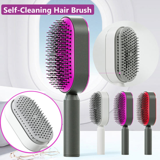 Self Cleaning Hair Brush For Women - foxberryparkproducts