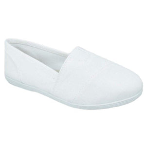 White Canvas Slip-On Shoes - foxberryparkproducts
