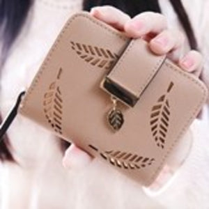 classy wallet women Leaf Bifold PU Leather - foxberryparkproducts