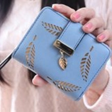 Load image into Gallery viewer, classy wallet women Leaf Bifold PU Leather - foxberryparkproducts
