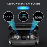 New F9 Wireless Headphones Bluetooth 5.0 Earphone TWS HIFI Mini In-ear Sports Running Headset Support iOS/Android Phones HD Call - foxberryparkproducts