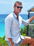 Linen ShIrt - Blue - foxberryparkproducts