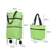 Load image into Gallery viewer, Folding Shopping Pull Cart Trolley Bag With Wheels Foldable Shopping Bags  Reusable Grocery Bags Food Organizer Vegetables Bag - foxberryparkproducts
