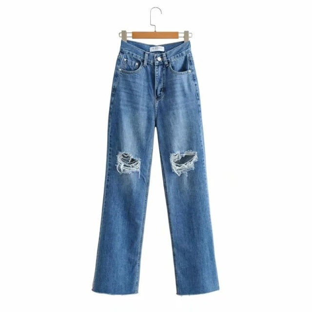 Ripped Flare Pants - foxberryparkproducts
