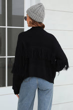 Load image into Gallery viewer, Double Take Fringe Trim Open Front Cardigan
