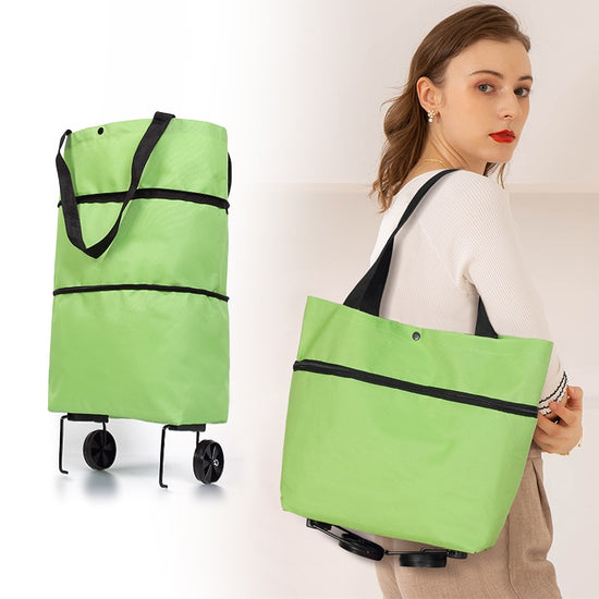 Folding Shopping Pull Cart Trolley Bag With Wheels Foldable Shopping Bags  Reusable Grocery Bags Food Organizer Vegetables Bag - foxberryparkproducts
