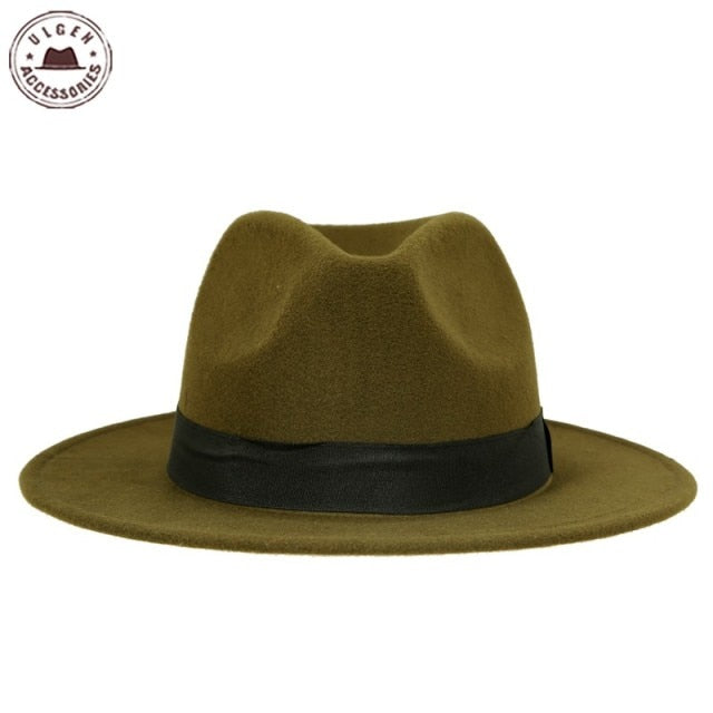 Vintage Unisex Wool Jazz Fedora Hat for Women and Men - foxberryparkproducts