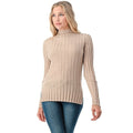 Women's Wool Long Sleeve Mock Neck Sweater - foxberryparkproducts