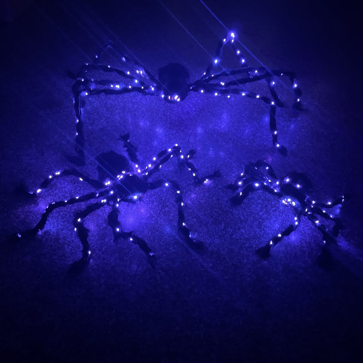 New Halloween Glowing Plush Spider Decoration Prop - foxberryparkproducts