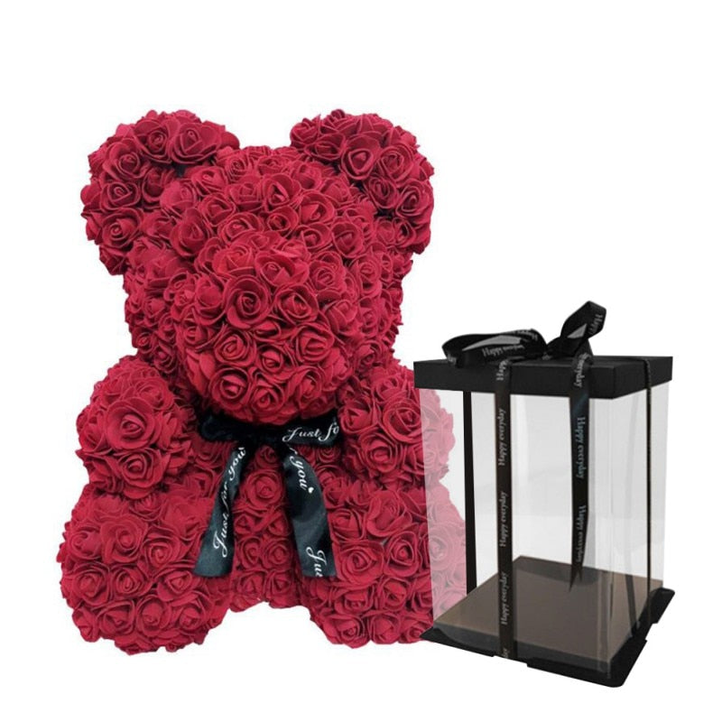 Red Rose Teddy Bear - foxberryparkproducts