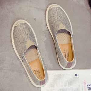 Breathable Linen Canvas Shoes For Men - foxberryparkproducts