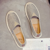 Breathable Linen Canvas Shoes For Men - foxberryparkproducts