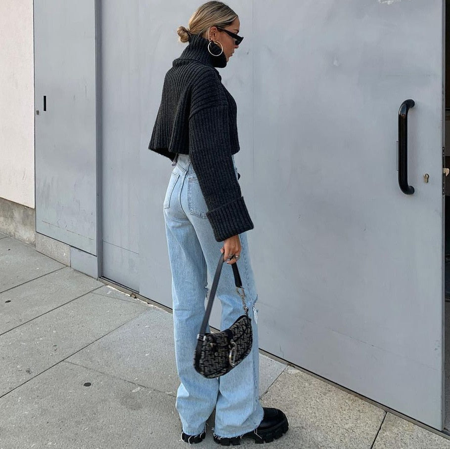 Ripped Flare Pants - foxberryparkproducts