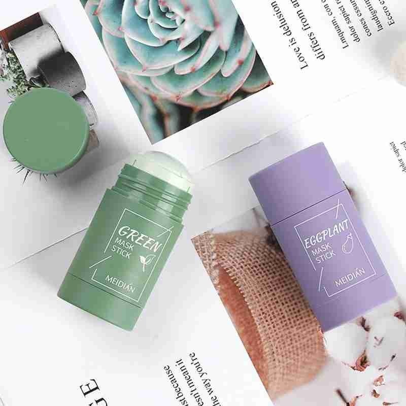 Green Tea Cleansing Clay Stick Mask Acne Cleansing Beauty Skin Green Tea Moisturizing Hydrating Whitening Care Face - foxberryparkproducts